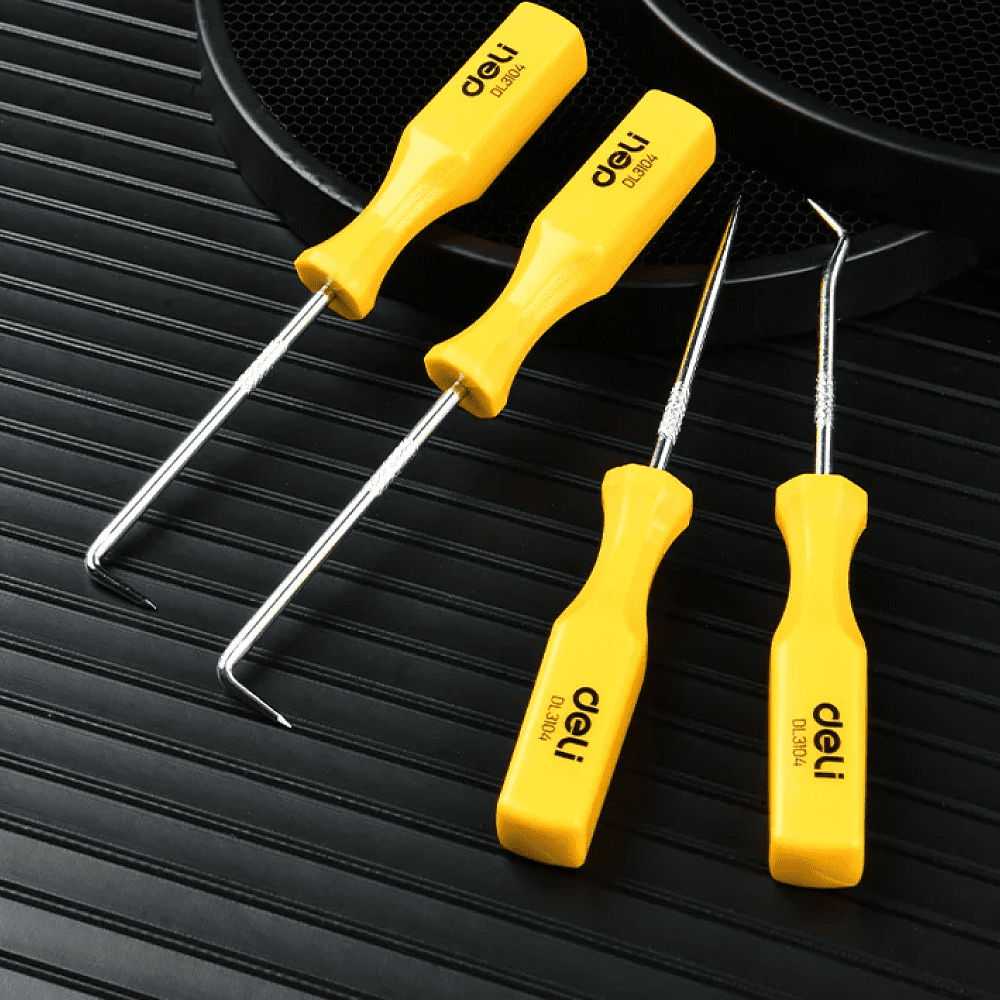 Набор крючков для слесарных работ Deli YS EDL3104, 4 шт, пластиковая рукоятка - 3