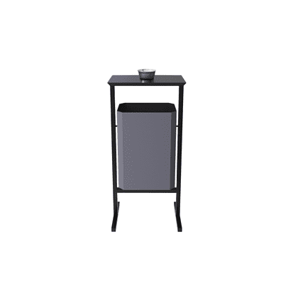 Урна уличная для мусора СТАНДАРТ с пепельницей, 35 л, металл, серый - 2