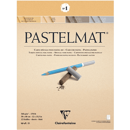 Блок бумаги "Pastelmat", 30x40 см, 360 г/м2, 12 листов, 4 цвета