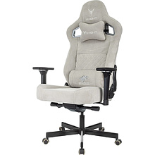Кресло игровое Бюрократ Knight Hunter, искусственная замша, светло-серый