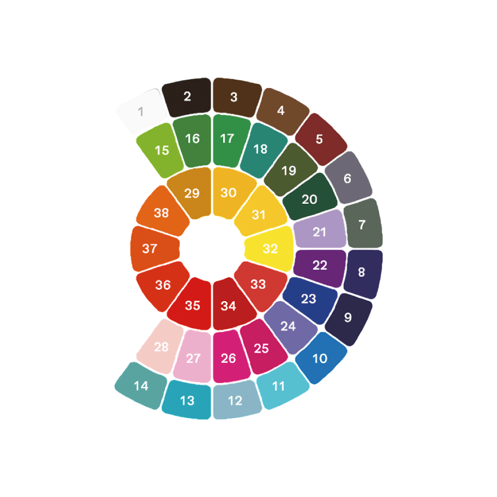 Краски акварельные "Himi", набор, 38 цветов, зелёный футляр - 8