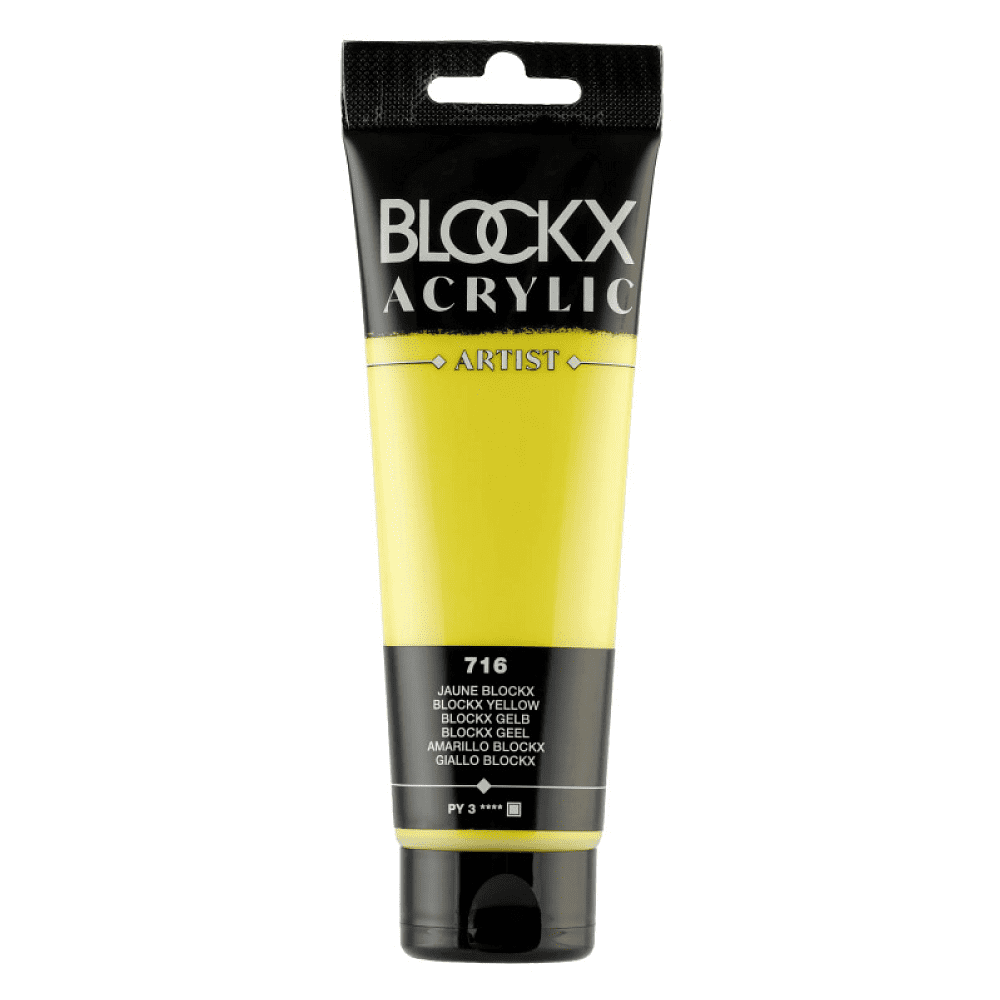 Краски акриловые "Blockx", 716 желтый Блокс, 120 мл