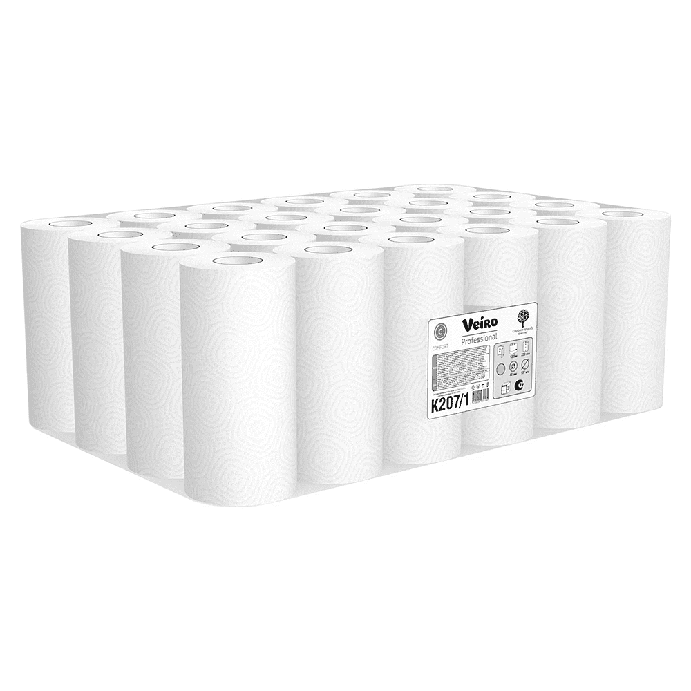 Полотенца бумажные Veiro Professional Comfort в рулонах (1*2) 12.5м, 2 слоя - 9