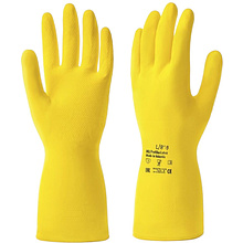 Перчатки латексные с х/б покрытием HQ Profiline р-р L желтый