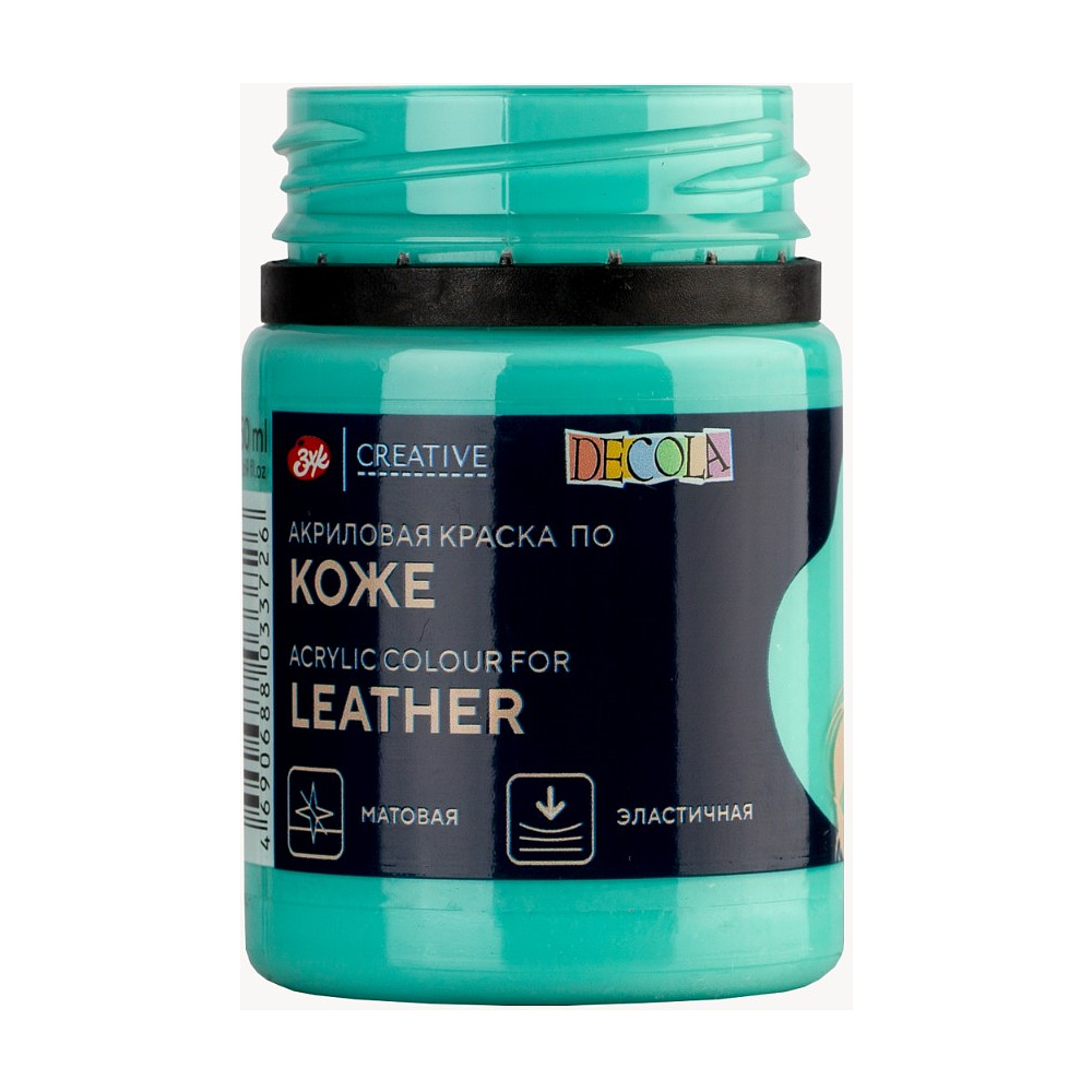 Краска акриловая для кожи "Декола", 735 мятная, 50 мл., банка - 4
