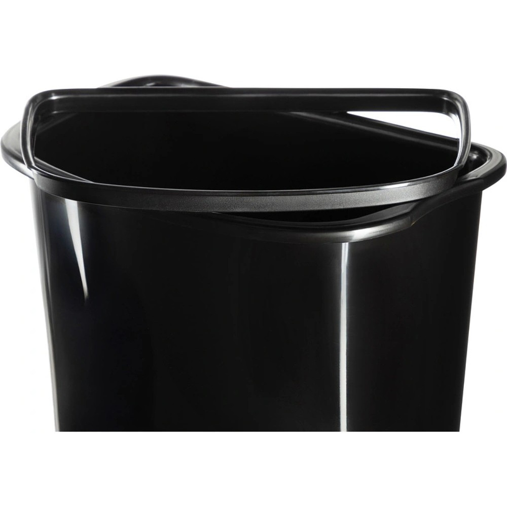 Корзина для мусора Luscan Prof Etalon, 32 л, с крышкой, черный - 5
