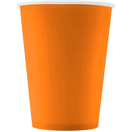 Стакан картонный 300 мл, 1сл., 50шт/упак, оранжевый