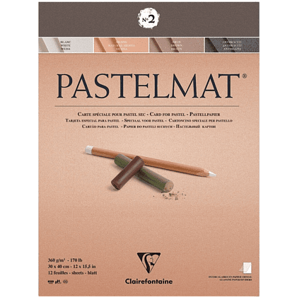 Блок бумаги для пастели "Pastelmat" №2, 30x40 см, 360 г/м2, 12 листов, 4 оттенка