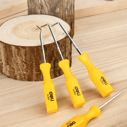 Набор крючков для слесарных работ Deli YS EDL3104, 4 шт, пластиковая рукоятка - 7