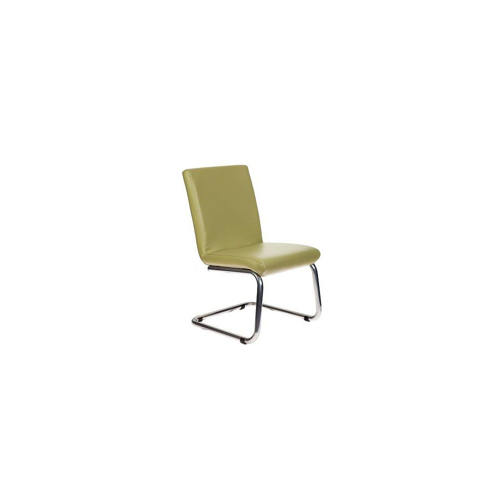 Кресло на полозьях "Бюрократ CH-250-V", искусственная кожа, зеленый