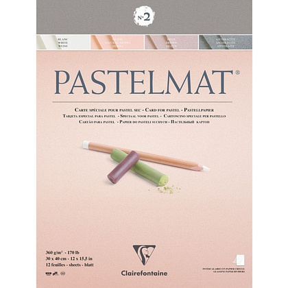 Блок бумаги для пастели "Pastelmat" №2, 30x40 см, 360 г/м2, 12 листов, 4 оттенка