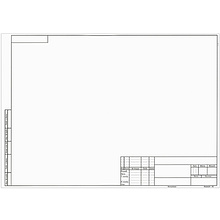 Форматка чертежная А3 с рамкой, горизонтальная ориентация