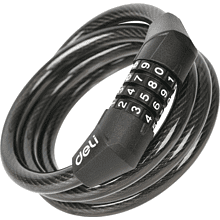 Замок тросовый велосипедный Deli YS EDL508051, 10 x 1200 мм, кодовый