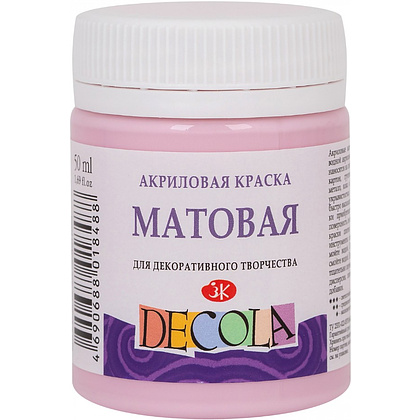 Краска акриловая матовая "Декола", 370 сакура, 50 мл., банка