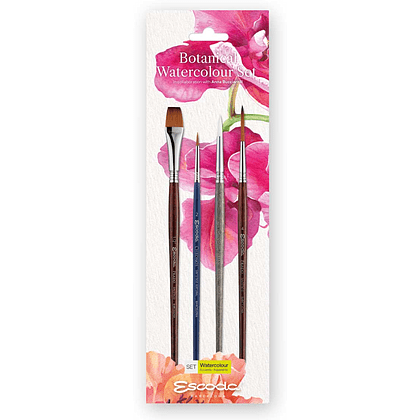 Набор кистей "Escoda. Botanical watercolor set", набор 4 шт