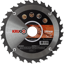 Диск пильный Krugo, 190x30 мм, 24Т