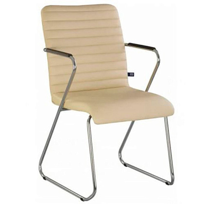 Кресло для посетителей SitUp TASK Chrome, экокожа бежевый