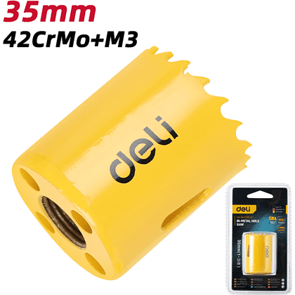 Коронка биметаллическая Deli YS EDH-SKK035-E1, 35 х 38 мм, М14 - 2