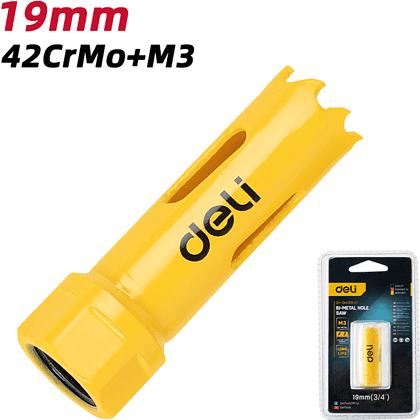 Коронка биметаллическая Deli YS EDH-SKK019-E1, 19 х 38 мм, М14 - 2