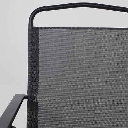 Комплект мебели садовой AksHome PICNIC (стол 1шт, 4 кресла, зонт 1шт), серый, черный - 25