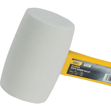 Киянка резиновая белая Deli YS EDL5908B, 0.224 кг, фибергласовая рукоятка - 2