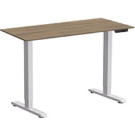 Стол с электроприводом WellDesk Prime 1300x675х18 белый/дуб денвер трюфель (9191462+9072454)