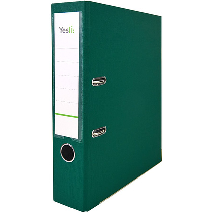 Папка-регистратор "Yesli:", А4,  75 мм, ПВХ Эко, зеленый