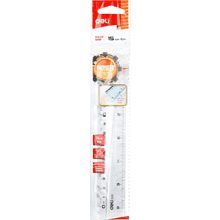 Линейка "Deli EG00112", 15 см, прозрачный