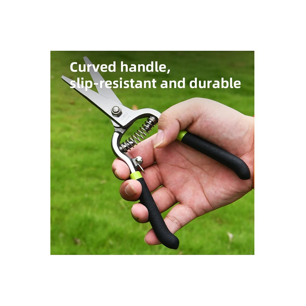 Ножницы садовые Deli GS EDL580123, 200 мм., черный, зеленый - 6