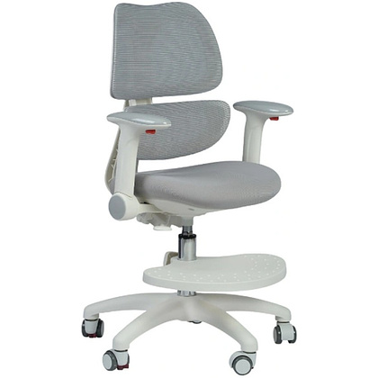 Кресло детское YOKA YC-4 Otis, сетчатая ткань, серый, пластик, белый