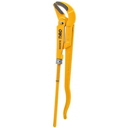 Ключ трубный Deli YS EDL105255 1.5", тип S, расрытие губок 55 мм, желтый