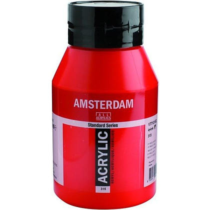 Краски акриловые "Amsterdam", 315 красный пиррол, 1000 мл, банка