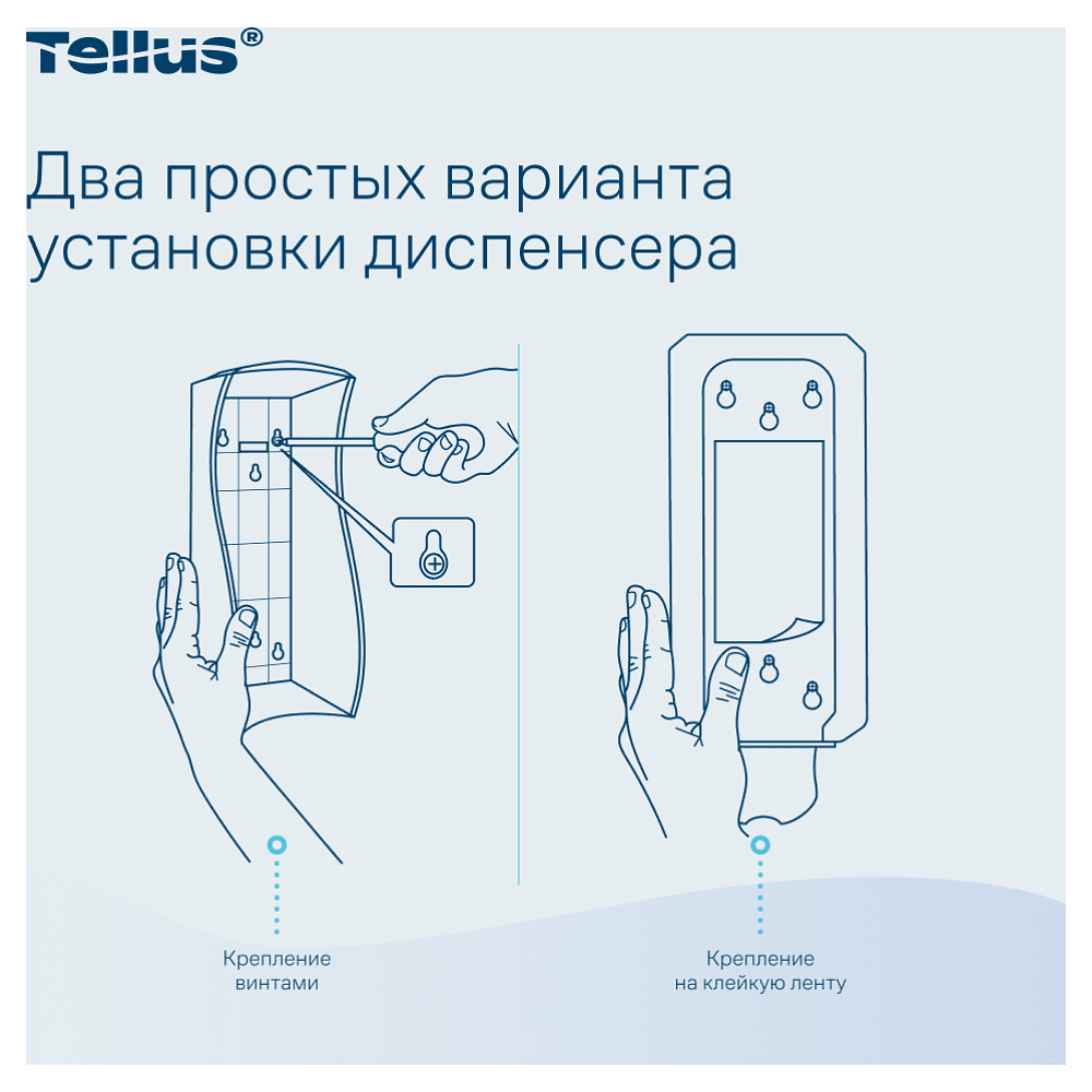 Диспенсер Tellus для мыла-пены, черный, SC4 - 12