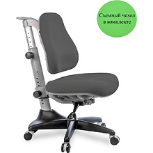Кресло детское Comf-Pro Match Chair, ткань, серый, пластик, корпус черный, серый, с чехлом салатовым
