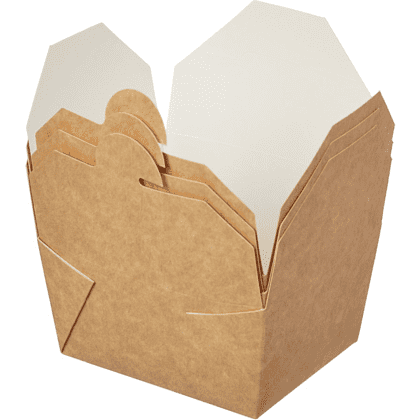 Контейнер бумажный, 600 мл, Fold Box, 130/110х110/90х65, 50 шт, крафт - 3