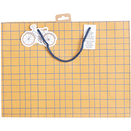 Пакет бумажный подарочный "Kraft. Bike", 37.3x11.8x27.5 см, крафт - 3