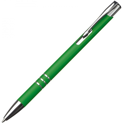 Ручка шариковая автоматическая "New Jersey", 0.7 мм, зеленый, серебристый, стерж. синий
