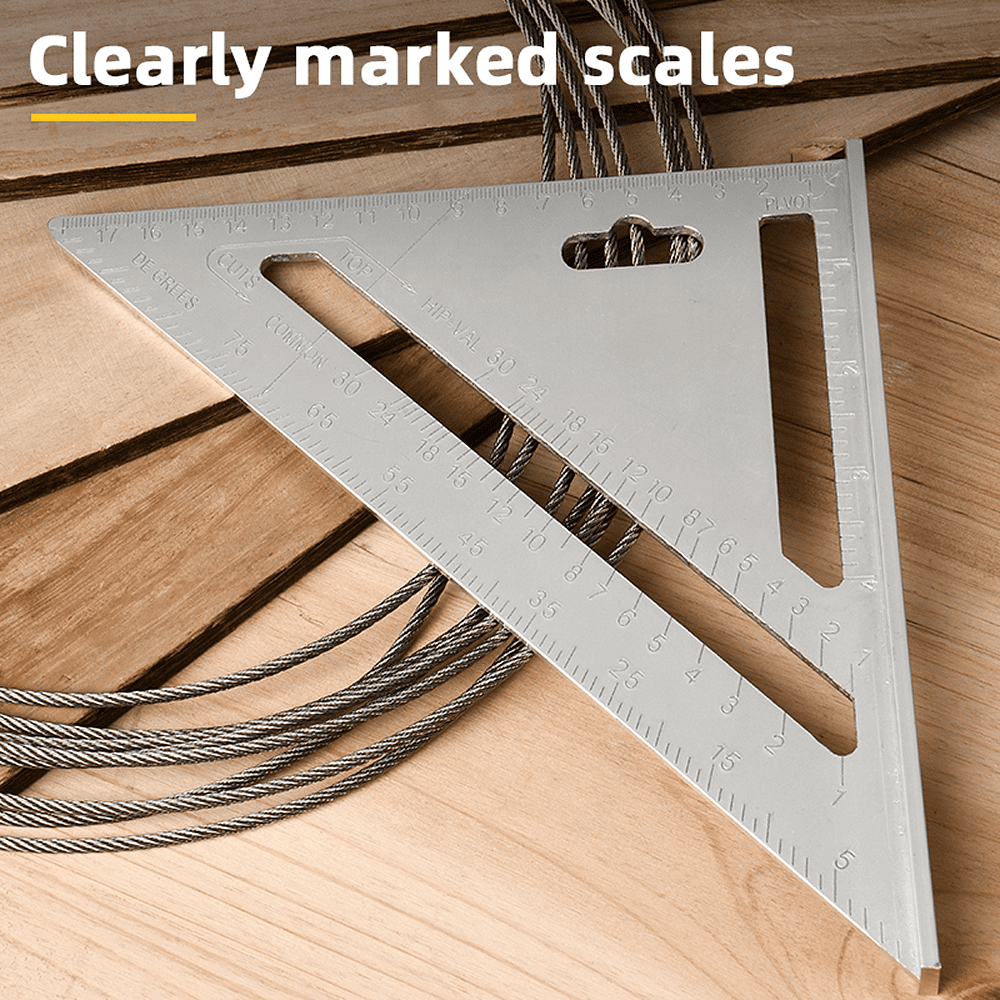 Угольник "Deli", 180 мм., металлический, серебристый - 3