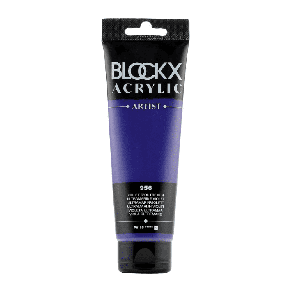 Краски акриловые "Blockx", 956 ультрамарин фиолетовый, 120 мл