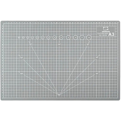 Коврик для резки "Малевичъ", А3, пятислойный, серый - 5