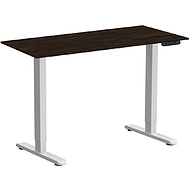 Стол с электроприводом WellDesk Prime 1300x675х18 белый/дуб термо черно-коричневый (9191462+9178193)