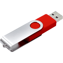 USB Flash 2.0 16 Gb VDF-008, пластик, метал, красный  