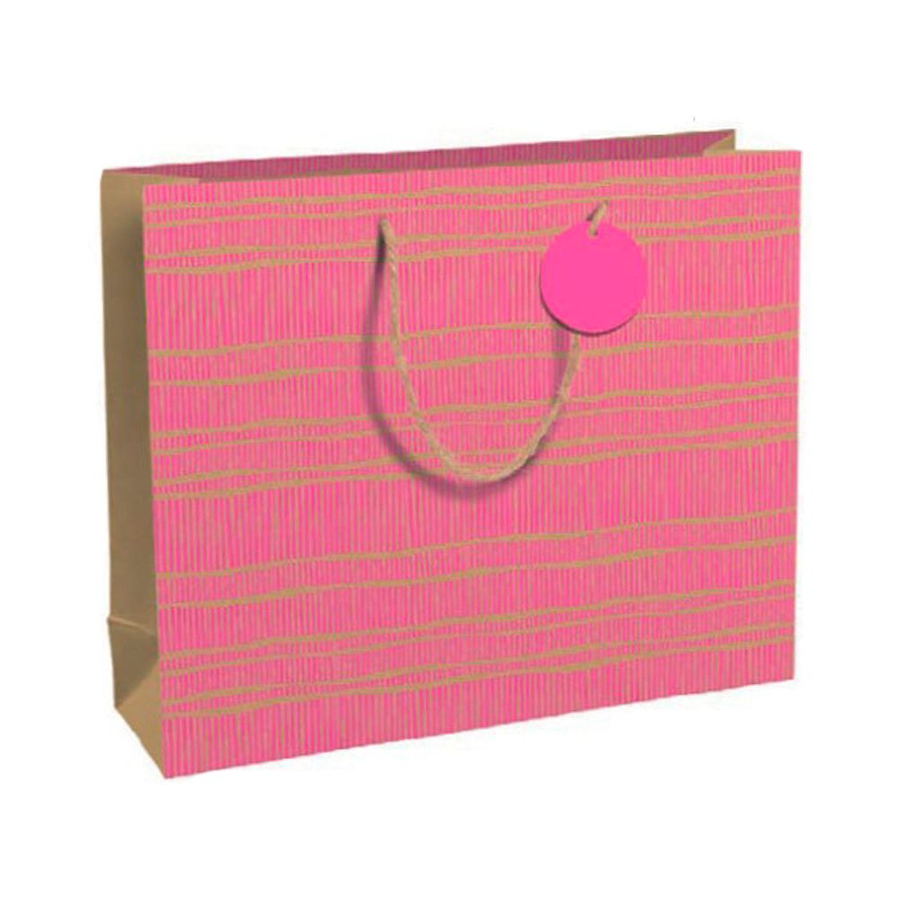 Пакет бумажный подарочный "Neon", 37.3x11.8x27.5 см, разноцветный