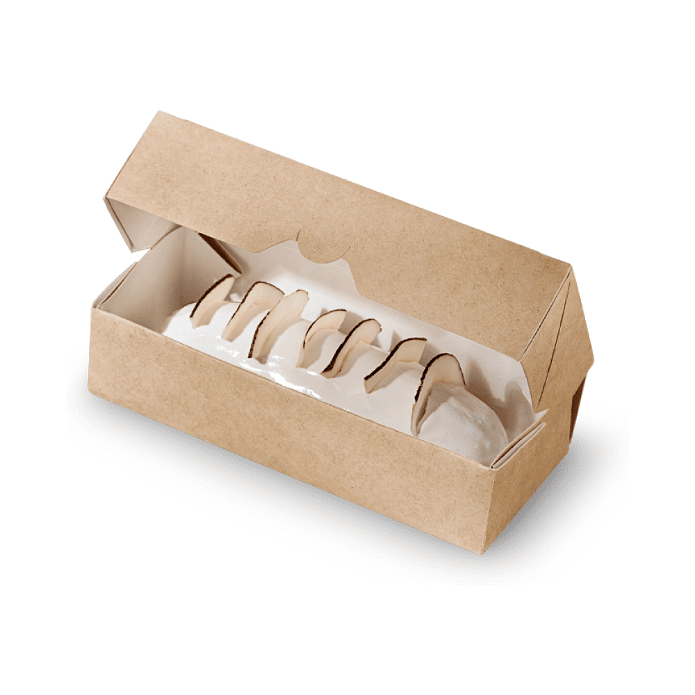 Контейнер бумажный 460 мл, 167х70х40, 25 шт/упак, крафт - 2