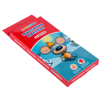 Пастель масляная детская "Цветик", 12 цветов