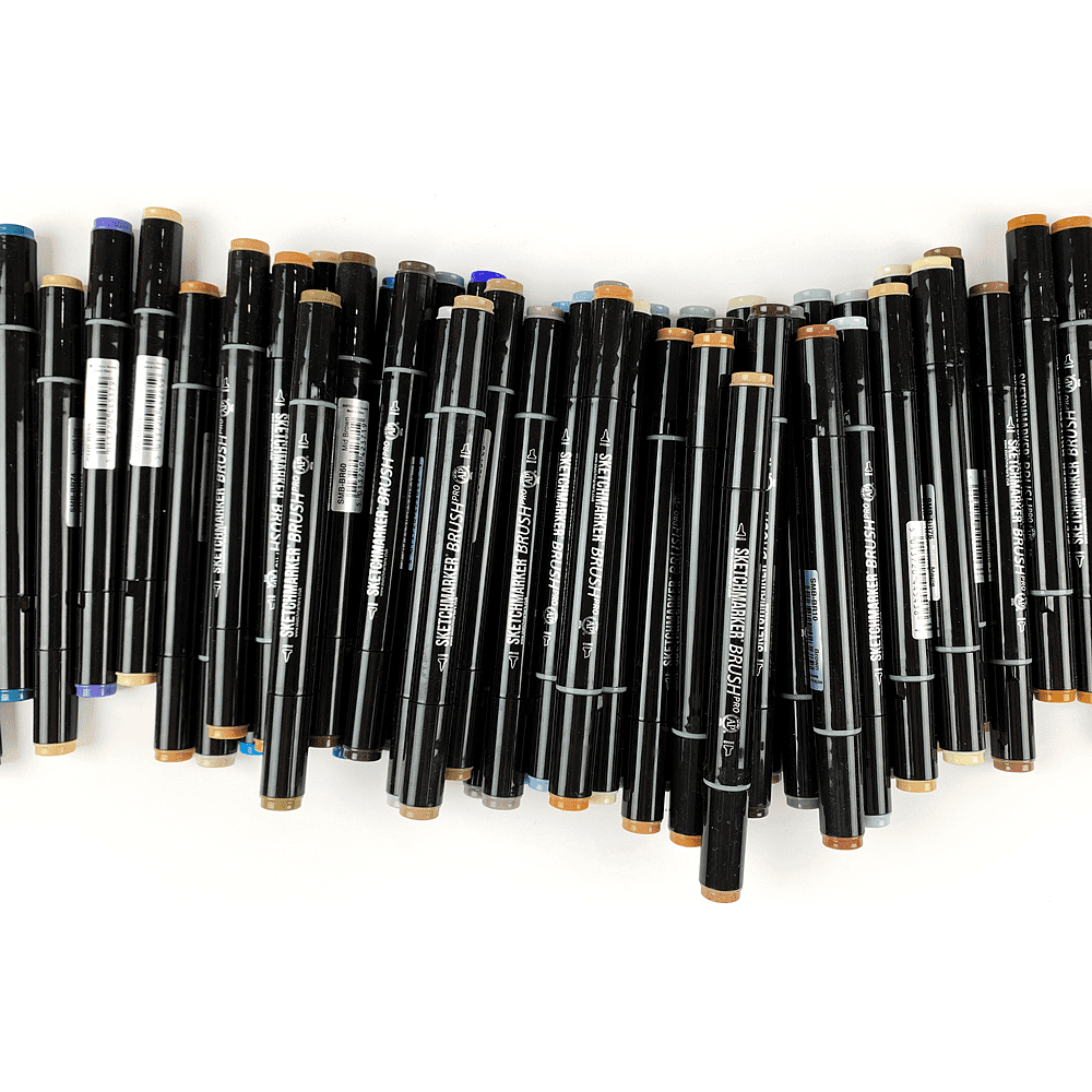 Маркер перманентный двусторонний "Sketchmarker Brush", B73 небесный - 4