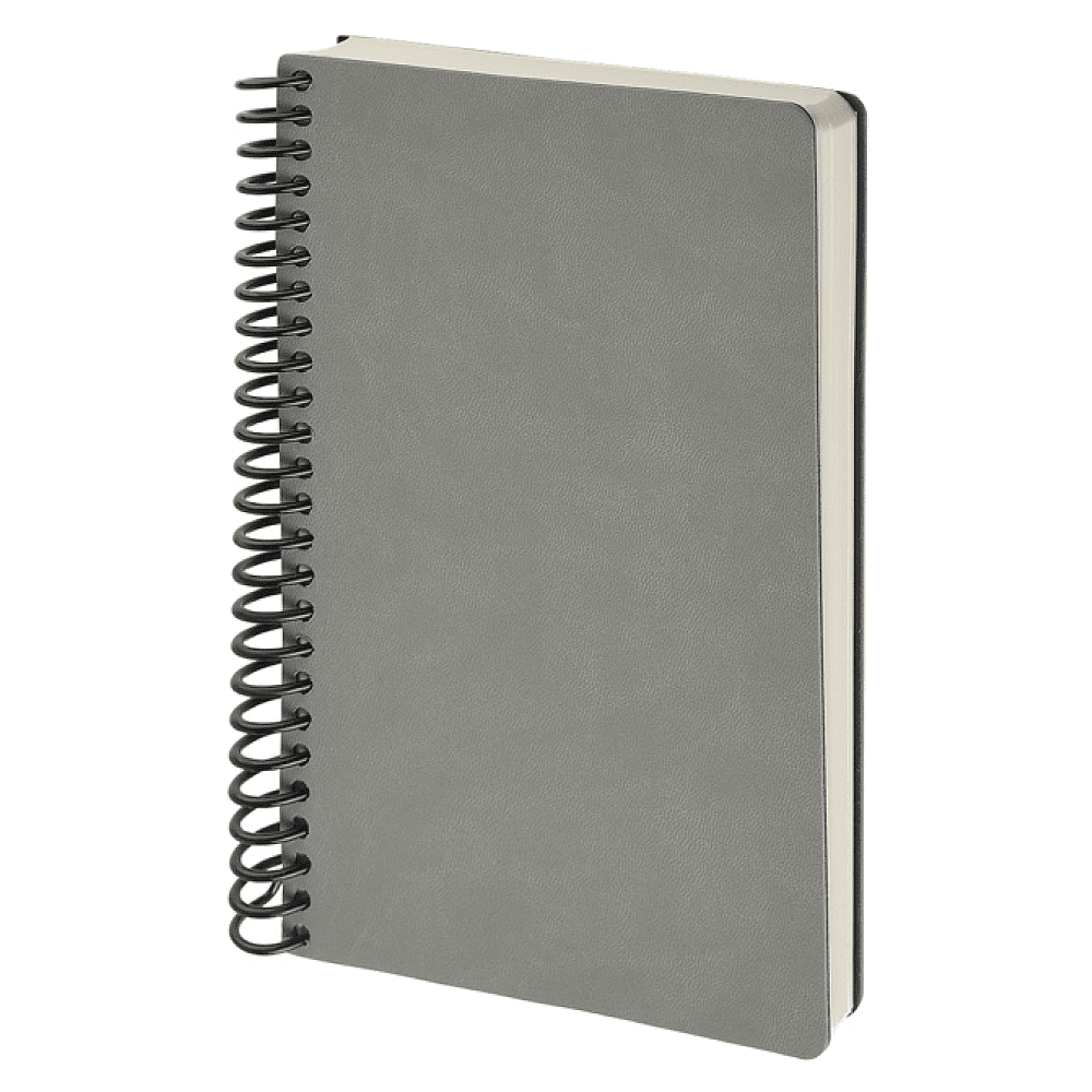 Ежедневник недатированный "Agenda", А5, на спирали, серый - 2
