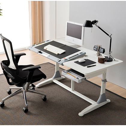 Стол Comf-Pro King Desk, 1400х765х(530-770) мм, белый, зеленый - 6