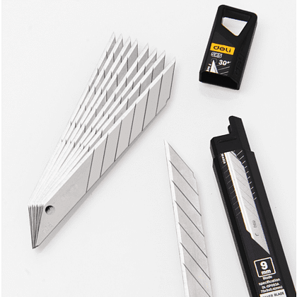 Лезвия для малого ножа "Deli SK5", 9 мм, 10 штук - 5