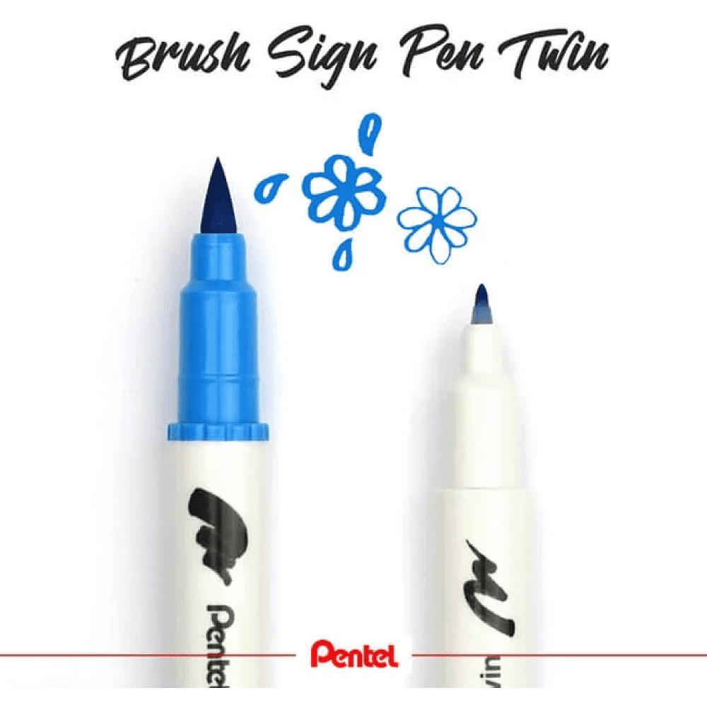 Маркер-кисть "Brush Sign pen twin", 30 шт - 4
